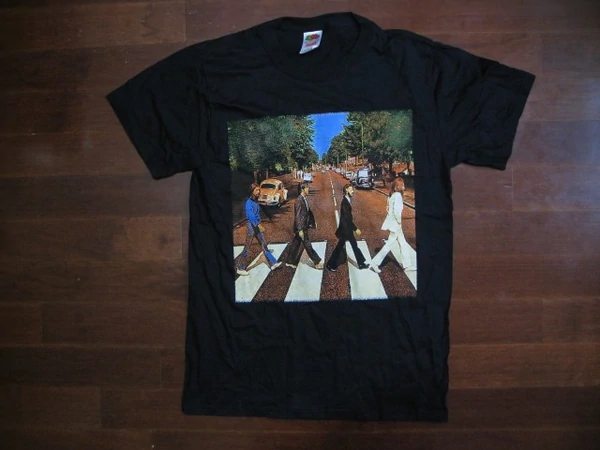 BEATLES-ABBEY ROAD-VINTAGE TWO SIDED PRINT-T-SHIRT